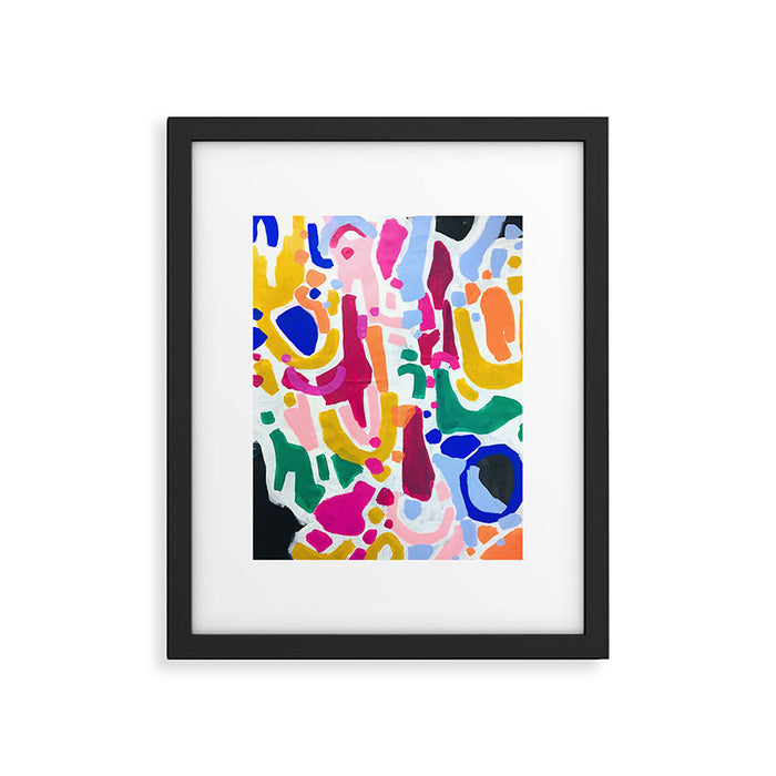 Candy In The Milky Way Galaxy 2 Original Painting by Ejaaz Haniff Acrylic Painting Abstract Art Shapes Pattern Fun Colorful Shapes Framed Art Print Gallery Image 1