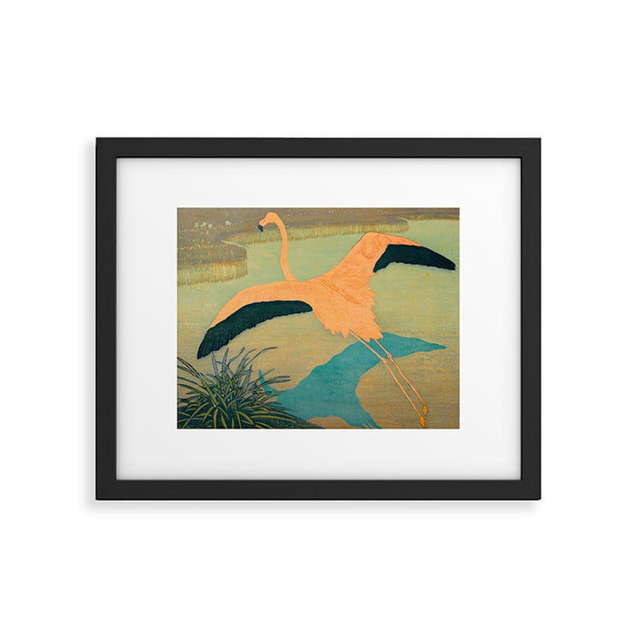Carl Moser - Flamingo Pastel Colors Framed Art Print Gallery Image 1