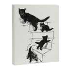 Cat With Kitten On Stairs Canvas Print Gallery Image 6