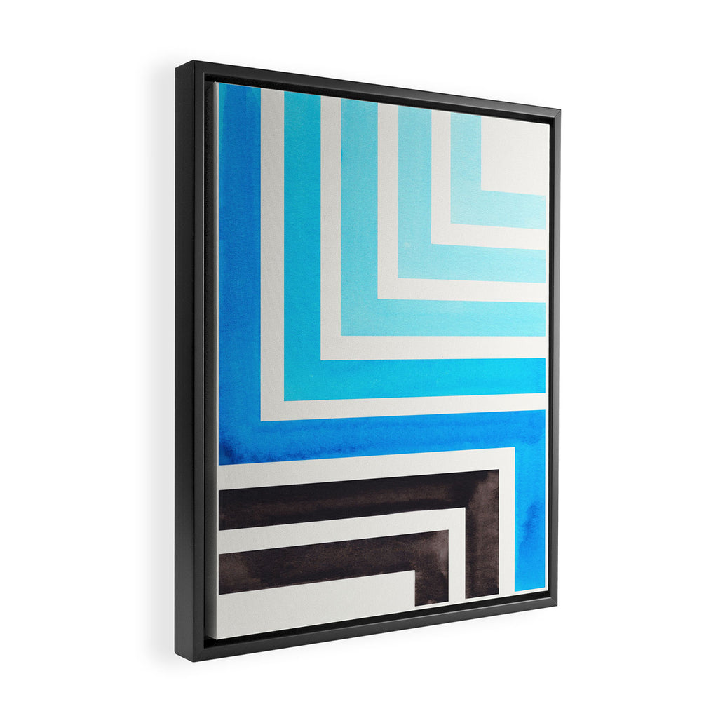 Cerulean Blue Framed Canvas Print Gallery Image 2