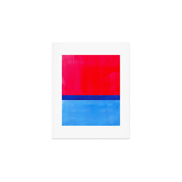 Cerulean Blue Red  Art Print Gallery Image 1