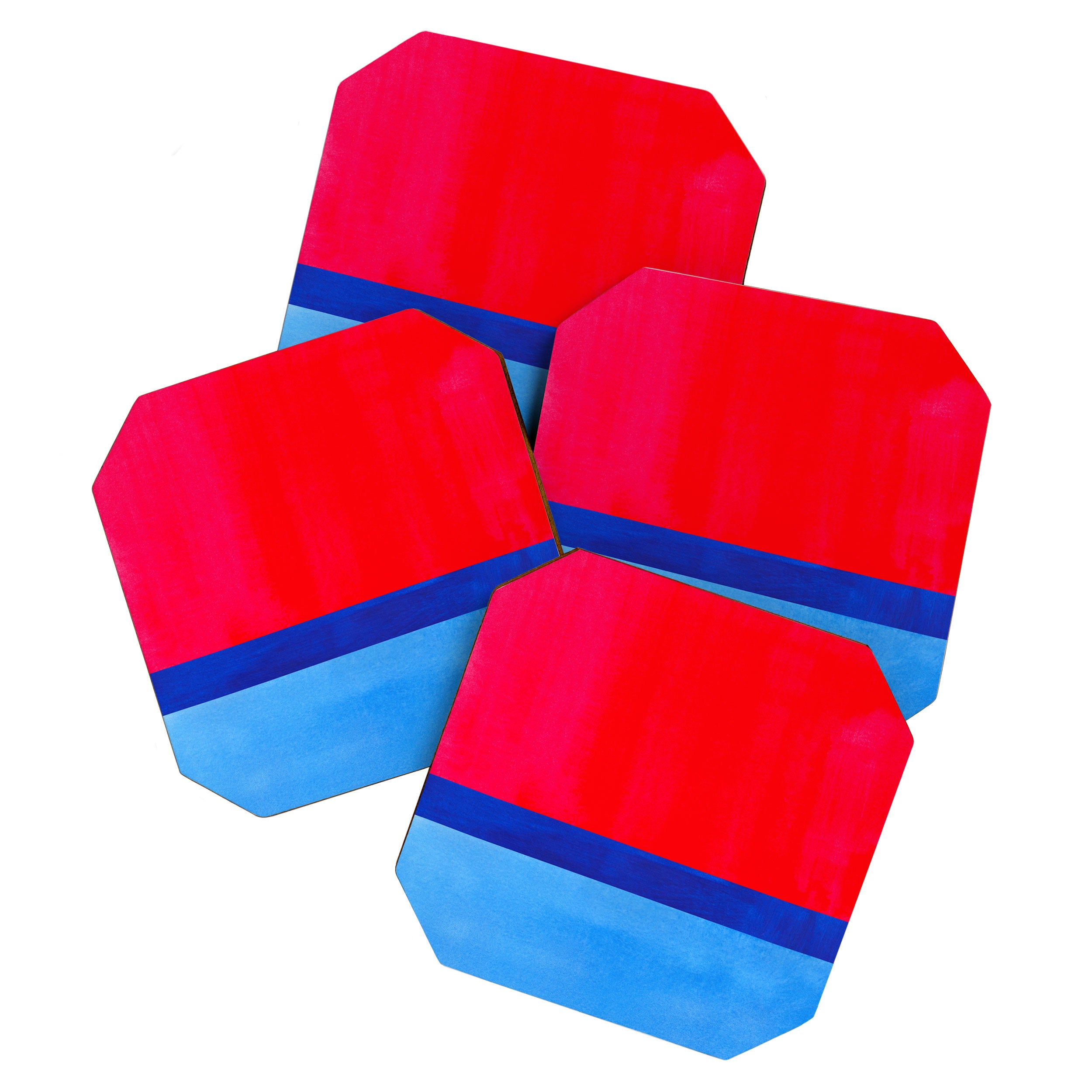 Cerulean Blue Red  Coaster Gallery Image 1