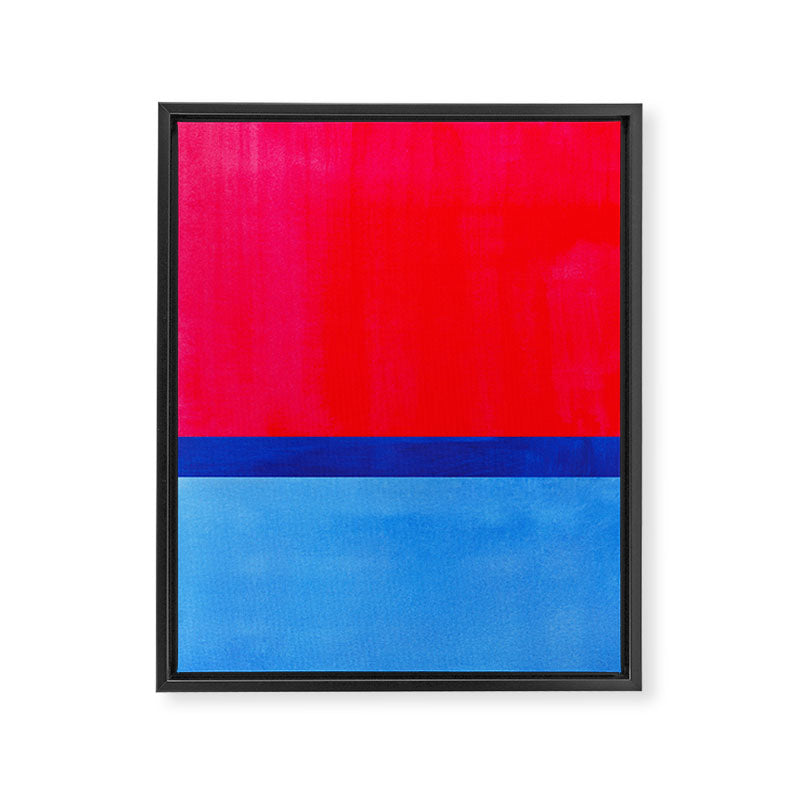 Cerulean Blue Red  Framed Canvas Print Gallery Image 6