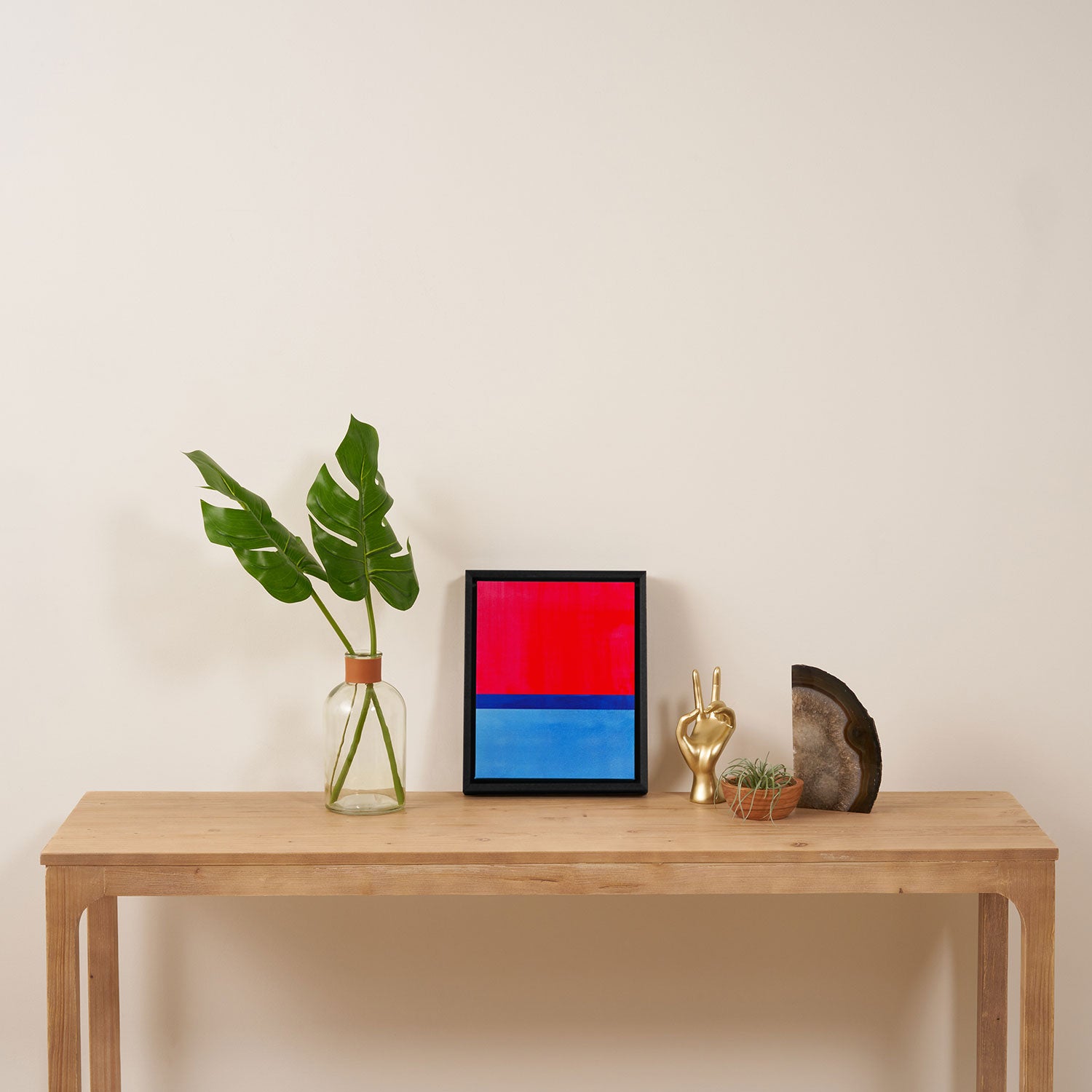 Cerulean Blue Red  Framed Canvas Print Gallery Image 4