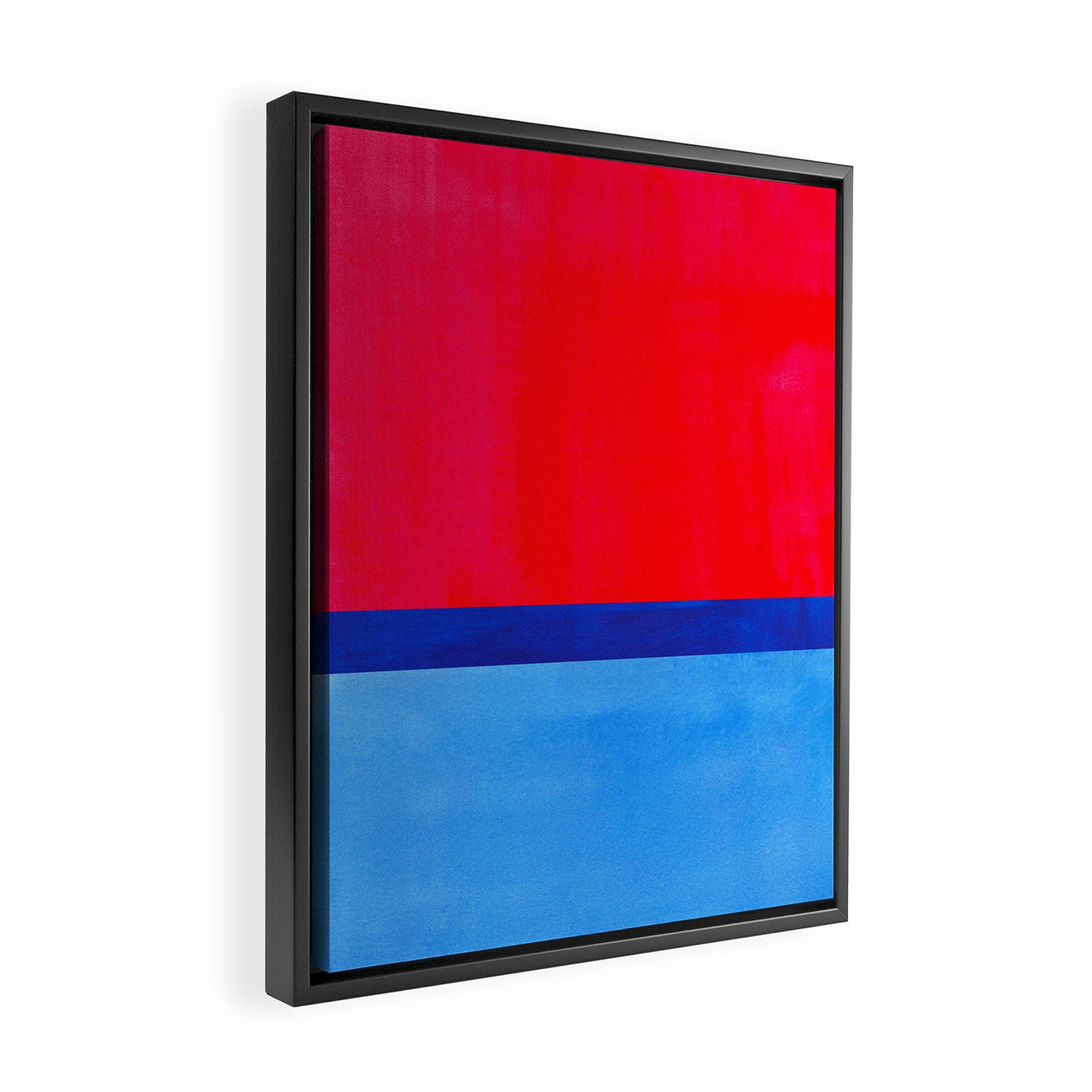 Cerulean Blue Red  Framed Canvas Print Gallery Image 2