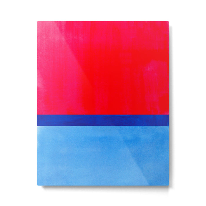 Cerulean Blue Red  Metal Print Gallery Image 1