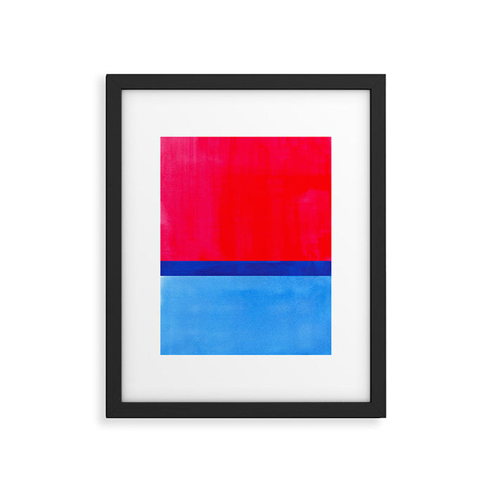 Cerulean Blue Red  Framed Art Print Gallery Image 1