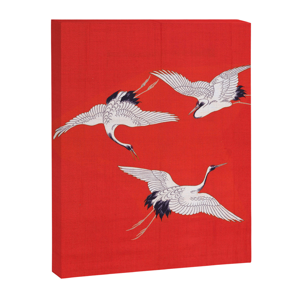 Circling Carne Red Fabric Canvas Print Gallery Image 8