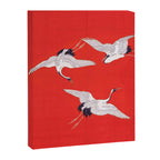 Circling Carne Red Fabric Canvas Print Gallery Image 8