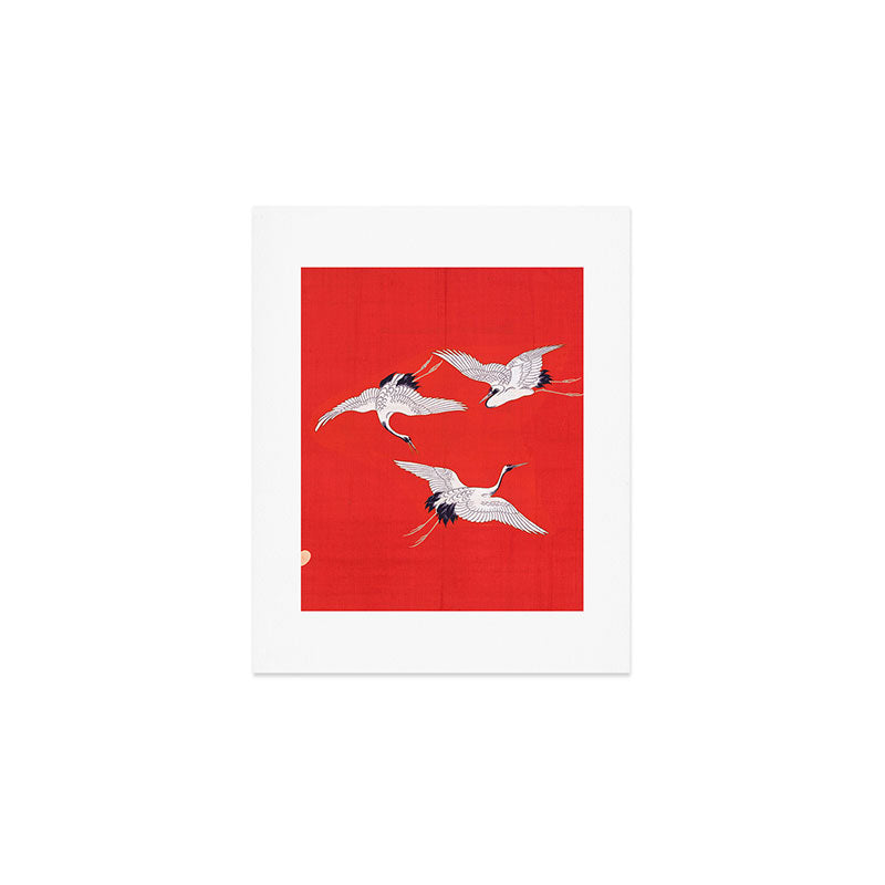 Circling Carne Red Fabric Art Print Gallery Image 1