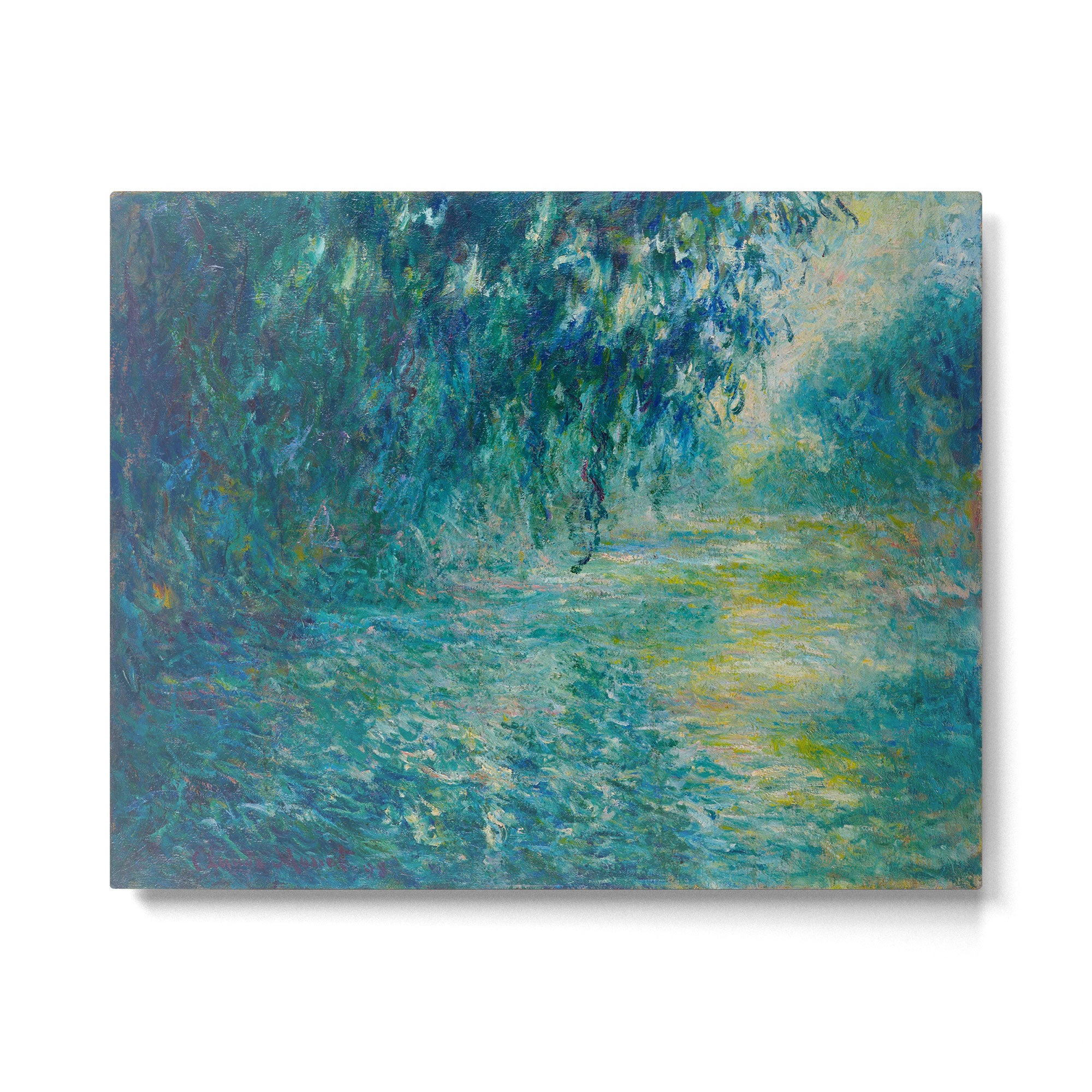Claude Monet Impressionist Landscape Oil Painting Morning on the Seine Metal Print Gallery Image 4