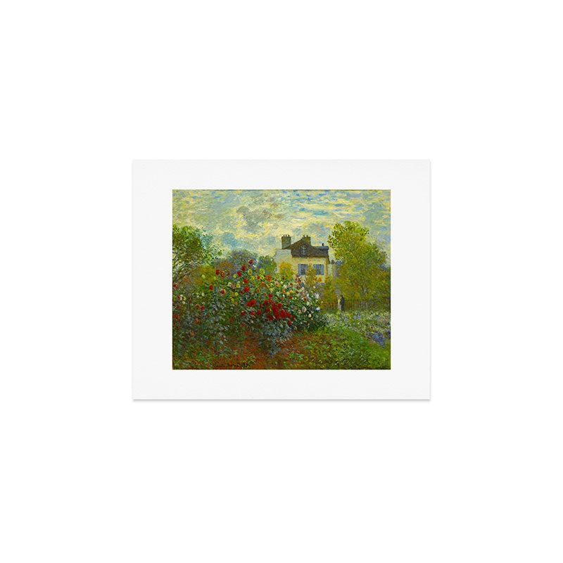Claude Monet Impressionist Landscape Oil Painting A Corner of the Garden with Dahliass Art Print Gallery Image 1