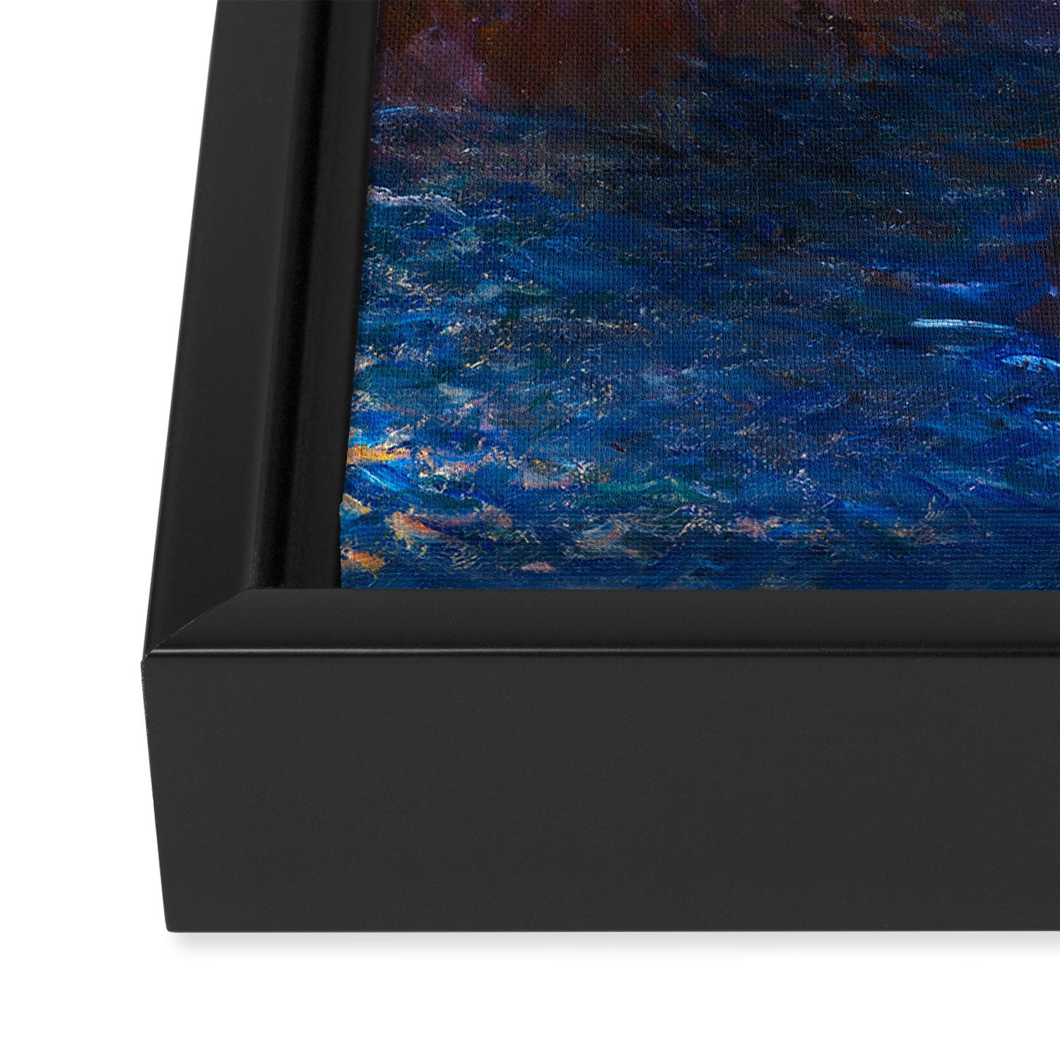 Claude Monet Impressionist Landscape Oil Painting Sunset At Sea Cliffs Ocean Cliff Landscape Framed Canvas Print Gallery Image 3