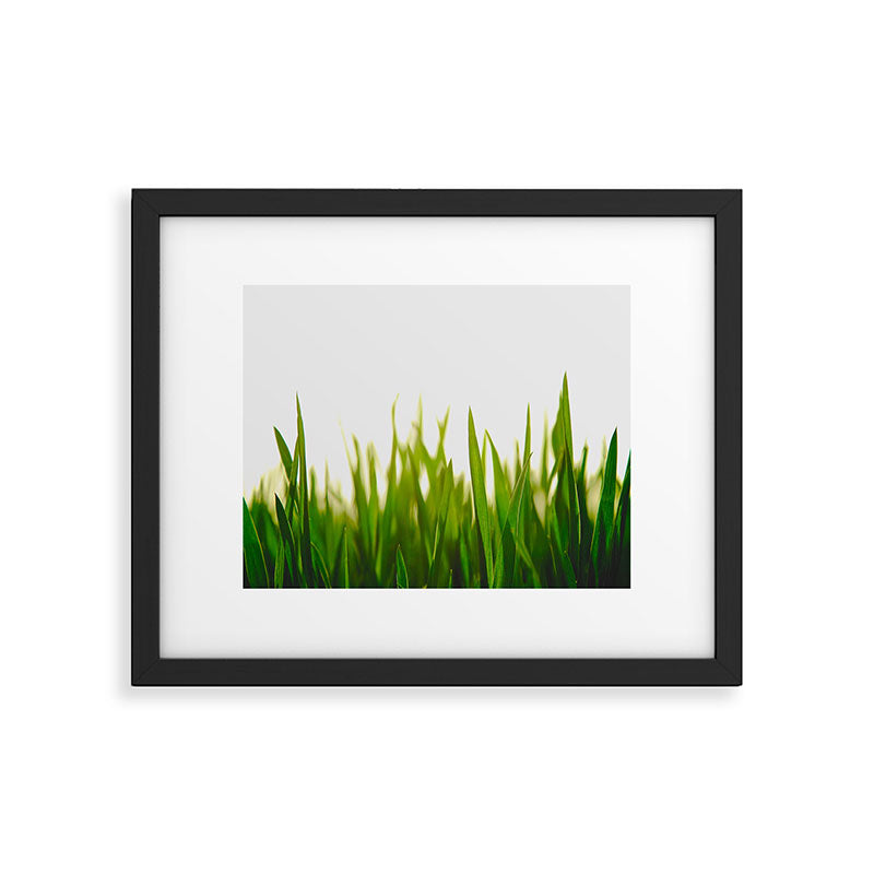 Close Up Of Green Blades Of Grass Framed Art Print Gallery Image 5