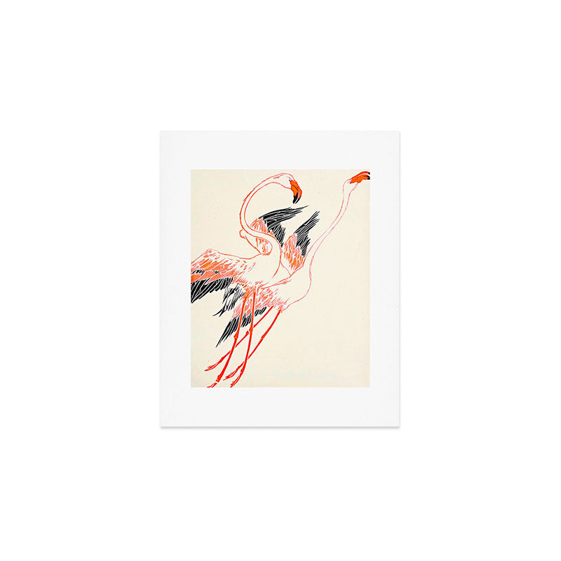 Cocorico cover 1900 Two Pink Flamingos Art Print Gallery Image 1