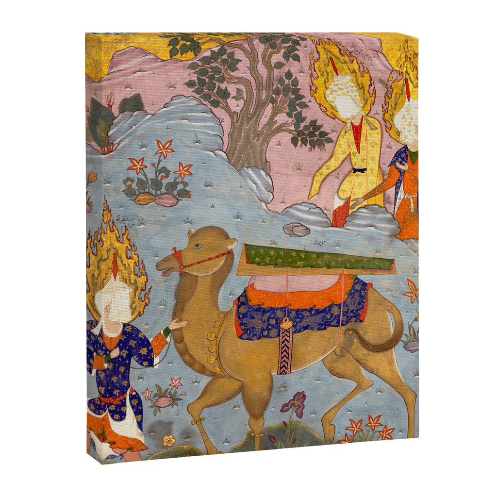 "Coffin of Imam 'Ali", Folio from a Falnama (The Book of Omens) of Ja'far al-Sadiq Canvas Print Gallery Image 6