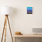 Colorful Blue Stripe Pattern Canvas Print Gallery Image 2