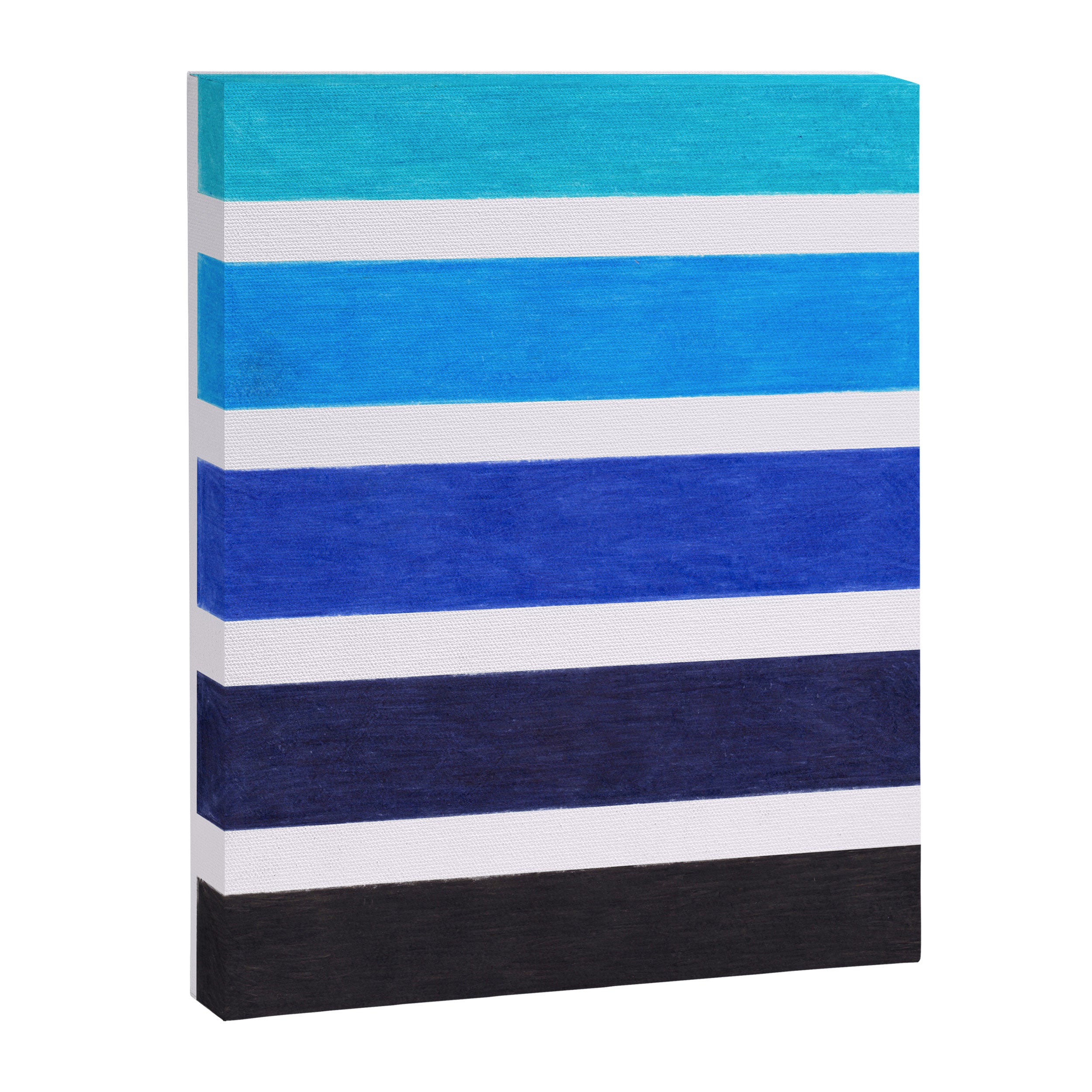 Colorful Blue Stripe Pattern Canvas Print Gallery Image 6