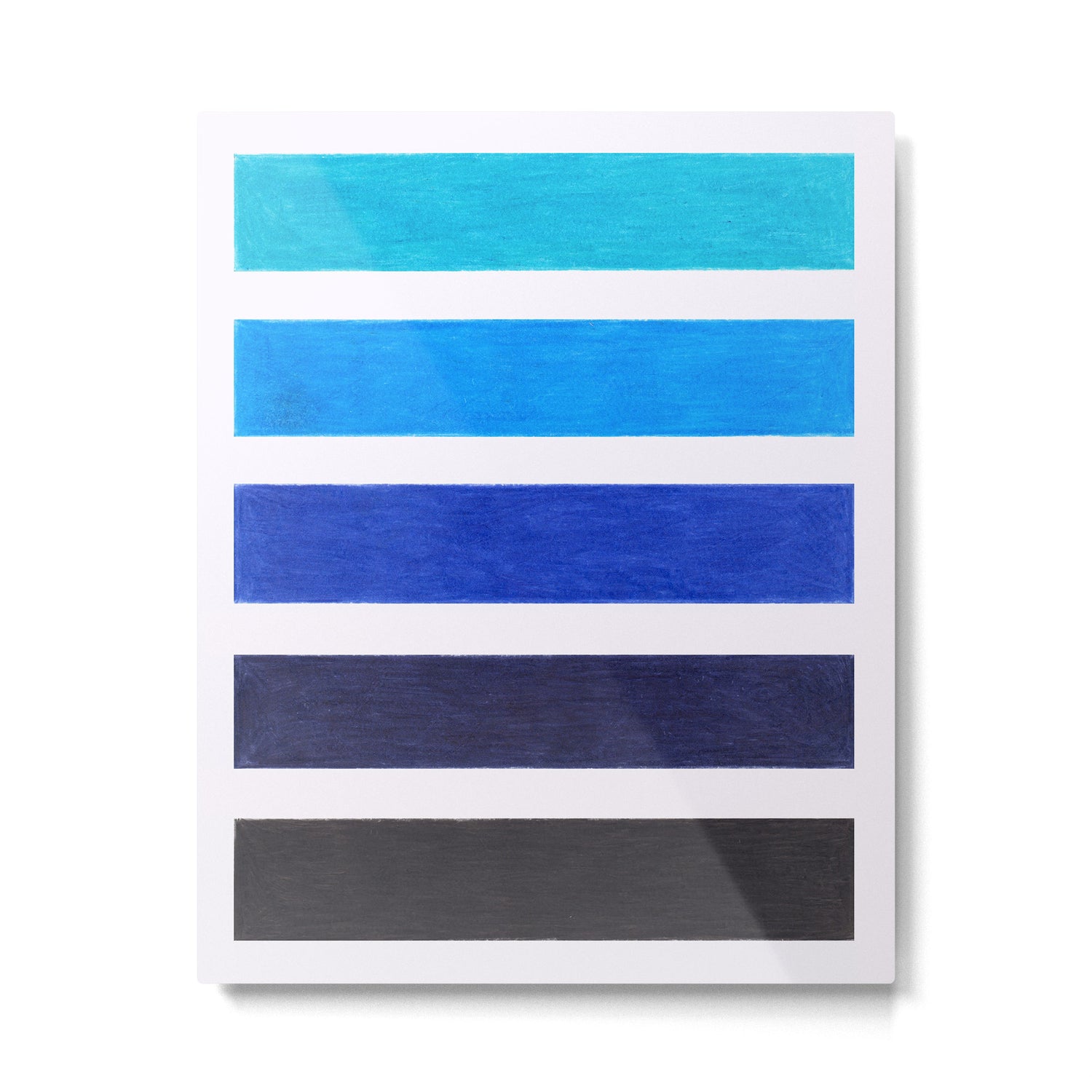 Colorful Blue Stripe Pattern Metal Print Gallery Image 4
