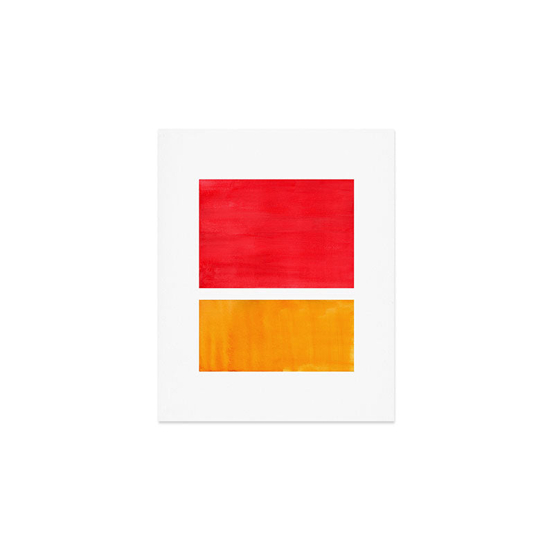 Colorful Bright Minimalist Rothko Color Field Midcentury Bright Red Yellow Squares Vintage Pop Art Art Print Gallery Image 1
