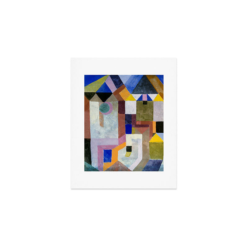 Colourful Architecture By Paul Klee  Art Print Gallery Image 1