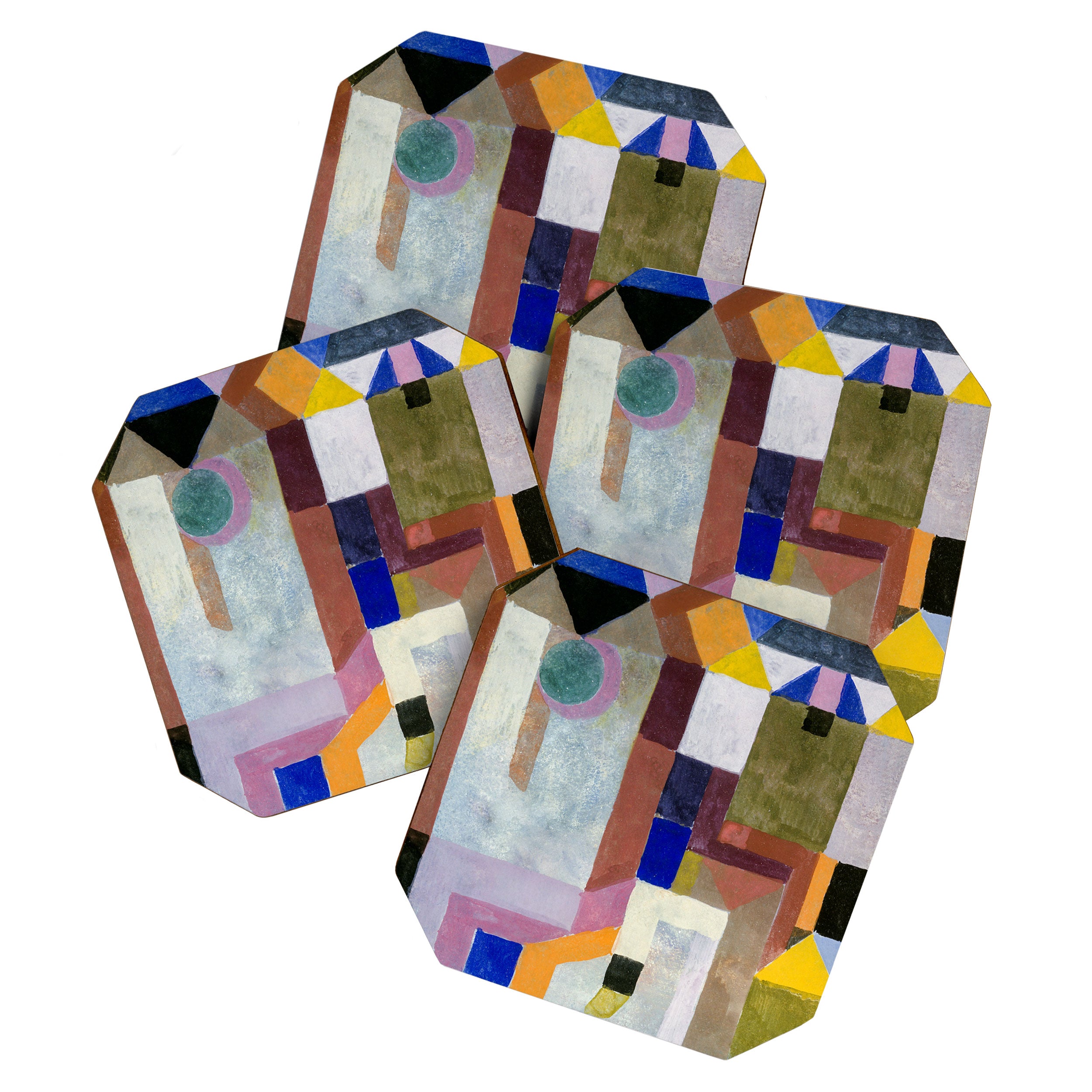 Colourful Architecture By Paul Klee  Coaster Gallery Image 1