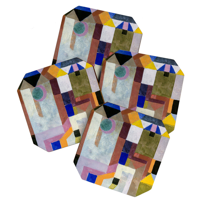 Colourful Architecture By Paul Klee  Coaster Gallery Image 1