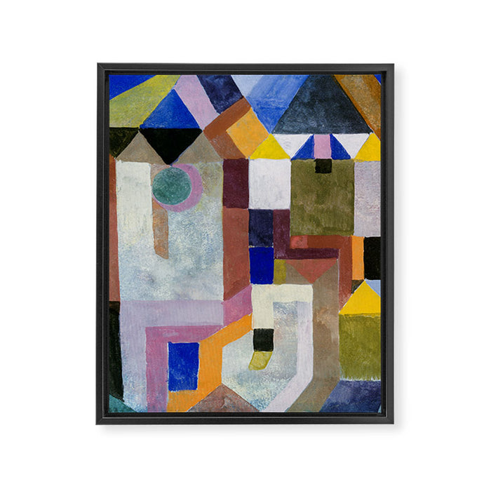 Colourful Architecture By Paul Klee  Framed Canvas Print Gallery Image 1