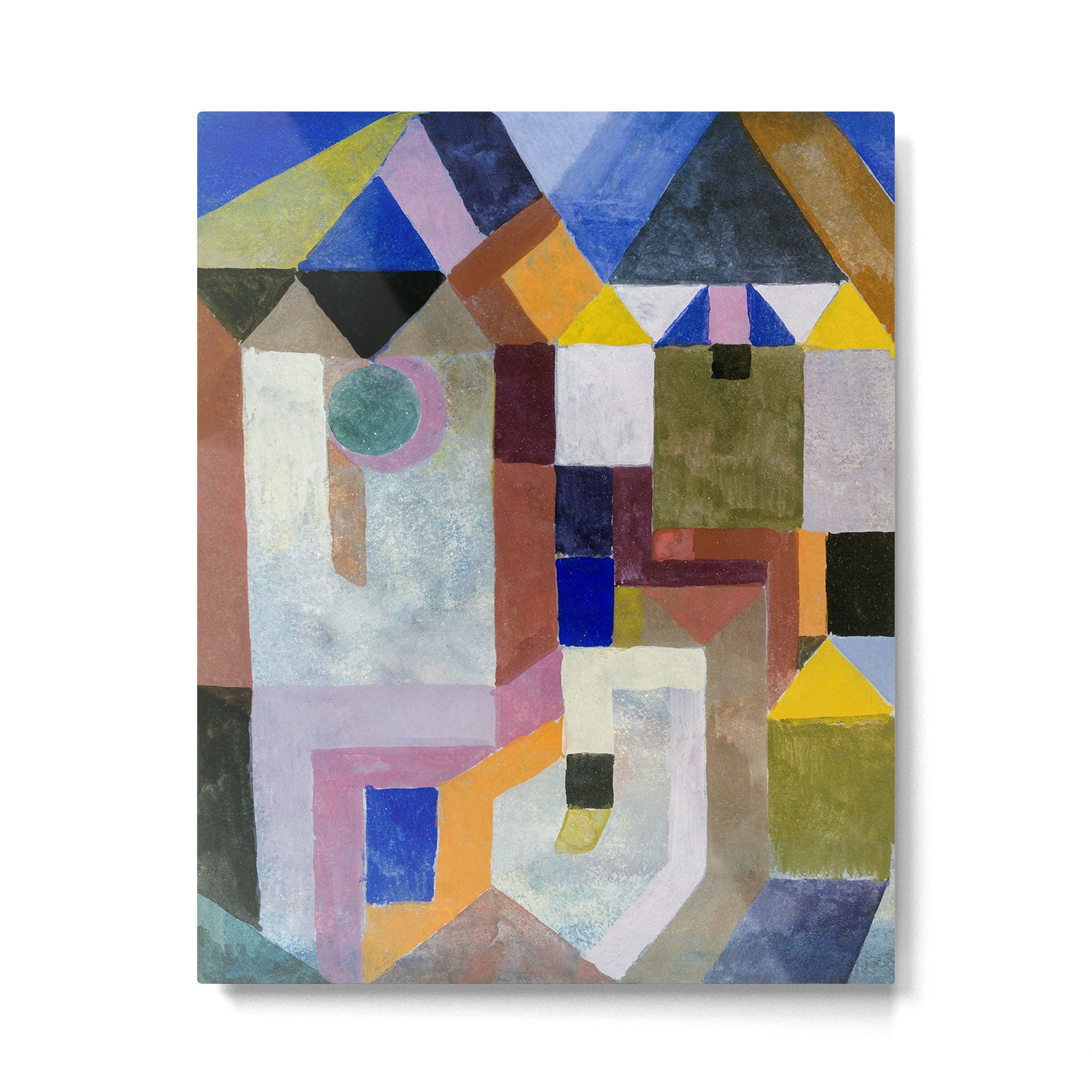 Colourful Architecture By Paul Klee  Metal Print Gallery Image 4