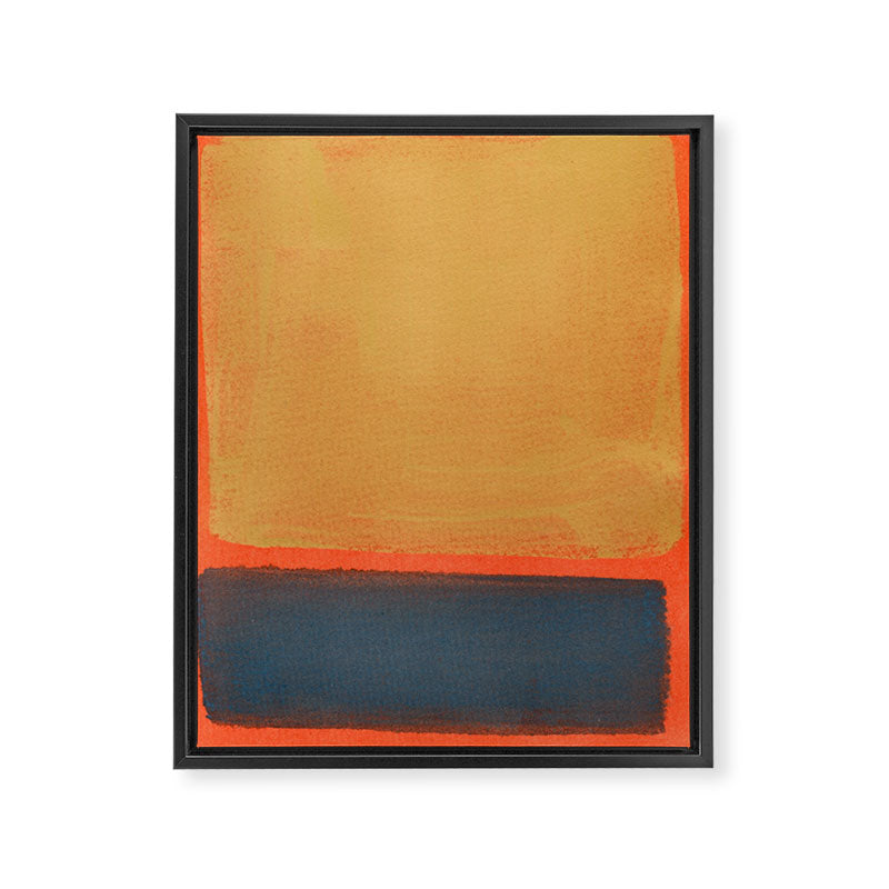 Colourful Field Lemon Slate Blue Framed Canvas Print Gallery Image 6