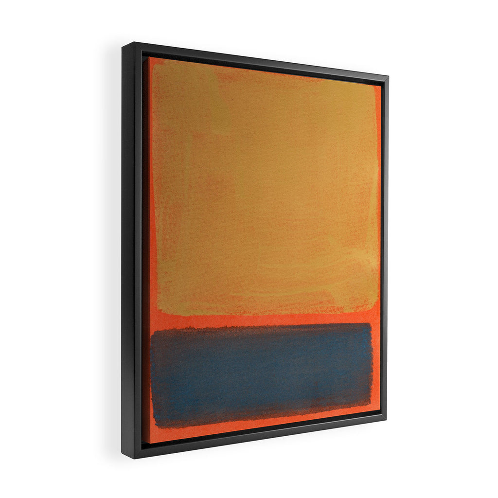 Colourful Field Lemon Slate Blue Framed Canvas Print Gallery Image 2