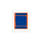 Colourful Field Orange And Blue Art Print Gallery Image 1