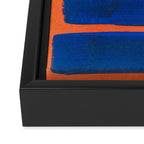 Colourful Field Orange And Blue Framed Canvas Print Gallery Image 3