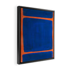 Colourful Field Orange And Blue Framed Canvas Print Gallery Image 2