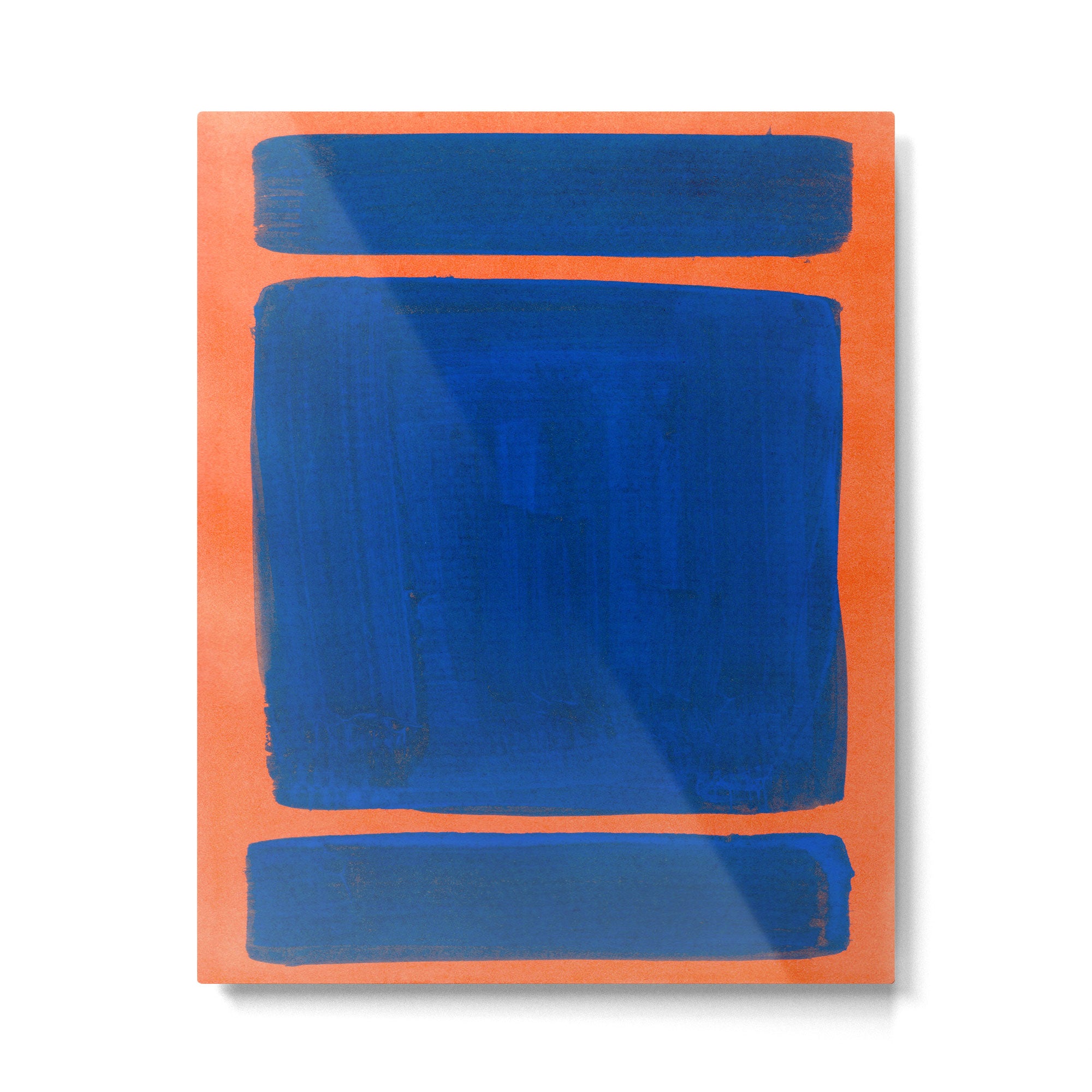 Colourful Field Orange And Blue Metal Print Gallery Image 4