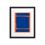 Colourful Field Orange And Blue Framed Art Print Gallery Image 4