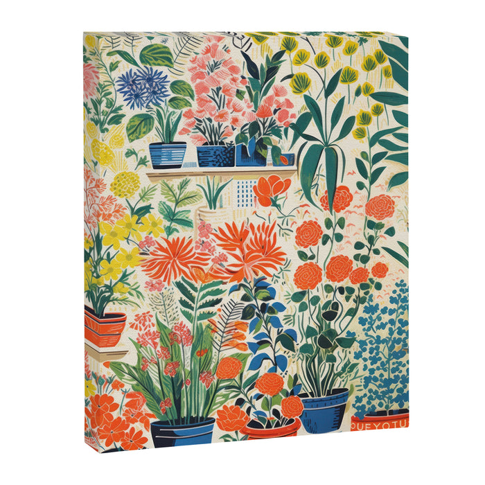 Colourful Flower Nursery Canvas Print Gallery Image 1