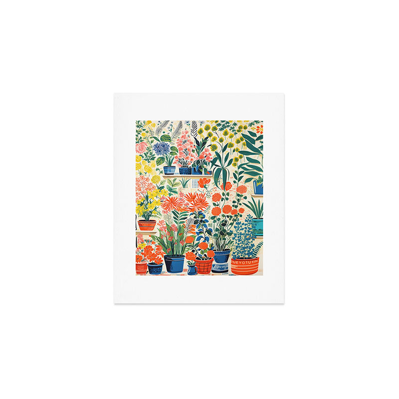 Colourful Flower Nursery Art Print Gallery Image 1