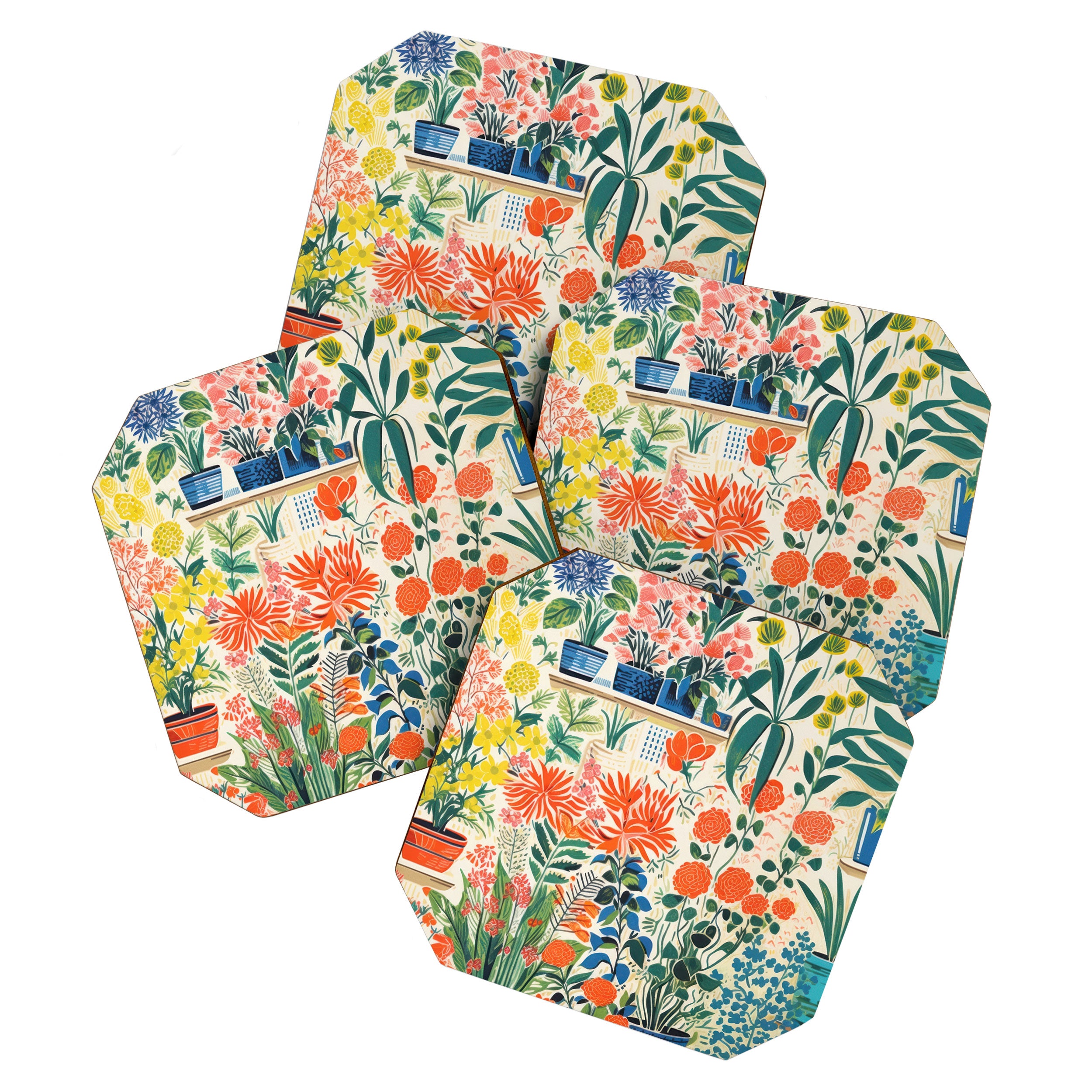 Colourful Flower Nursery Coaster Gallery Image 1
