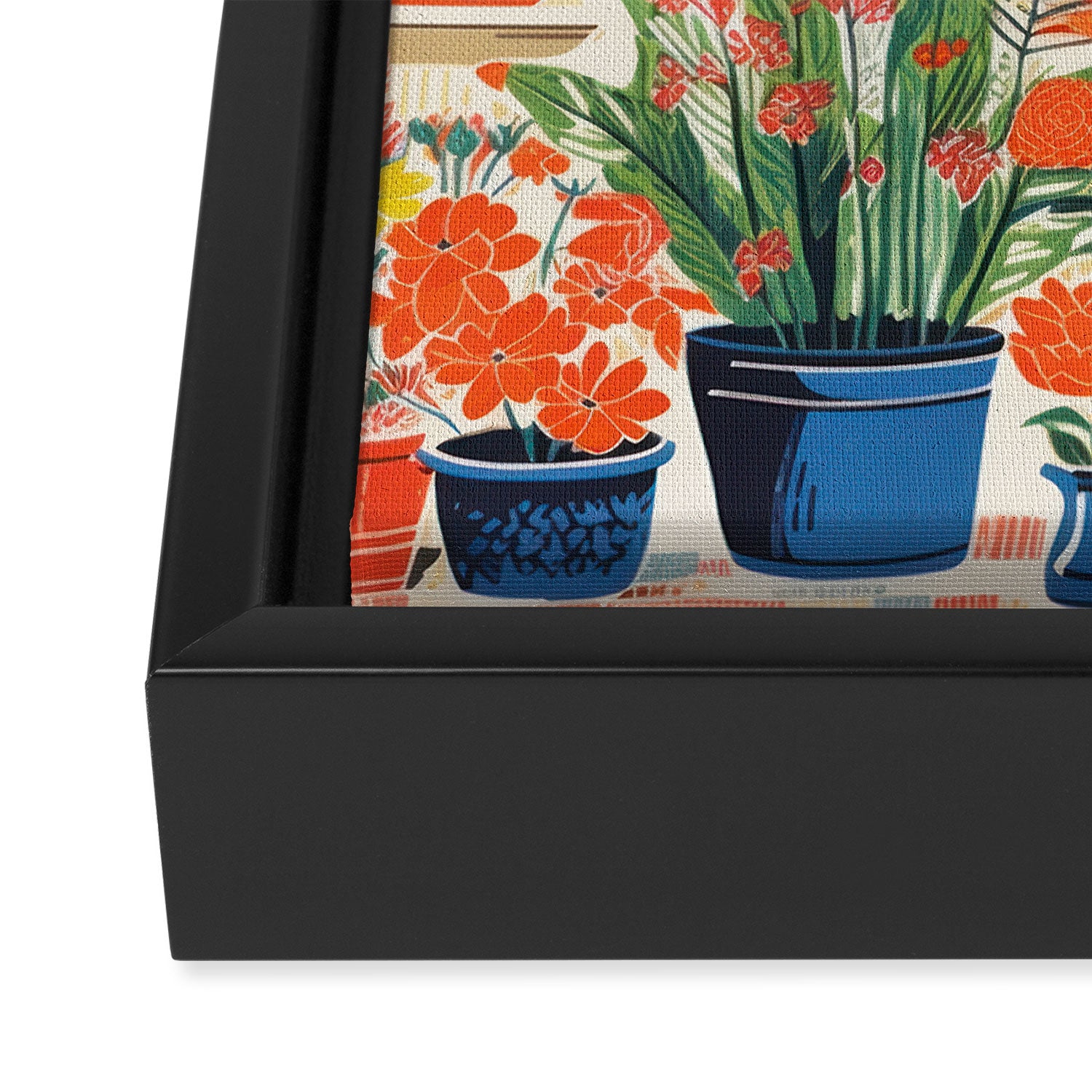Colourful Flower Nursery Framed Canvas Print Gallery Image 3
