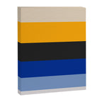 Complementary Blue & Yellow Colorful Geometric Pattern Canvas Print Gallery Image 6