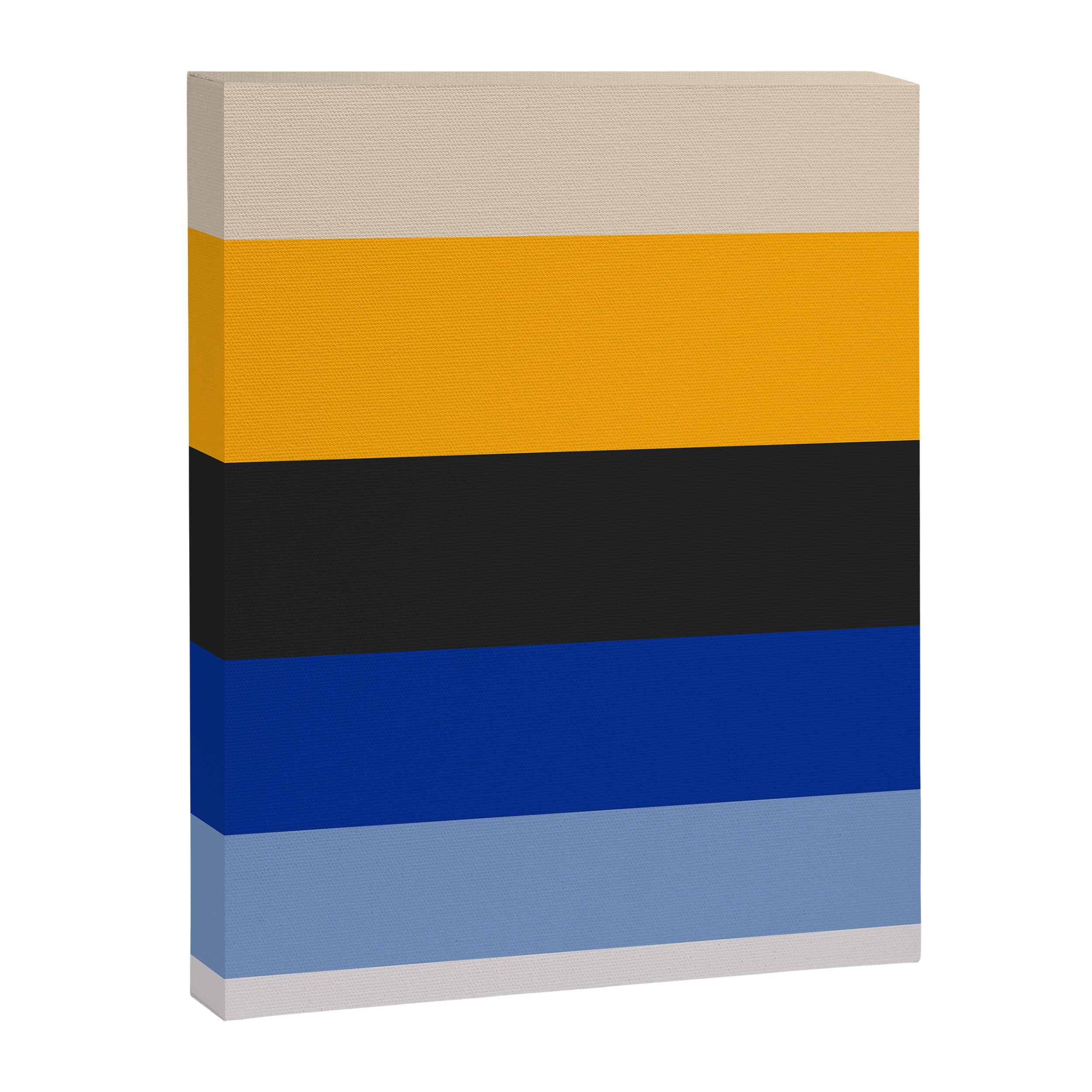 Complementary Blue & Yellow Colorful Geometric Pattern Canvas Print Gallery Image 6