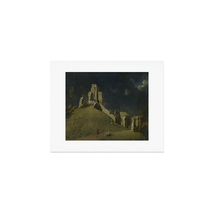 Corfe Castle, Dorset by John Inigo Richards Antique Oil Painting  Art Print Gallery Image 1