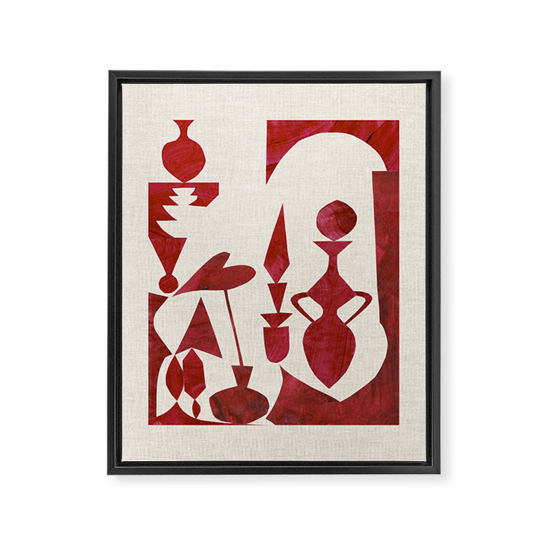 CRIMSON CABINET Framed Canvas Print Gallery Image 6