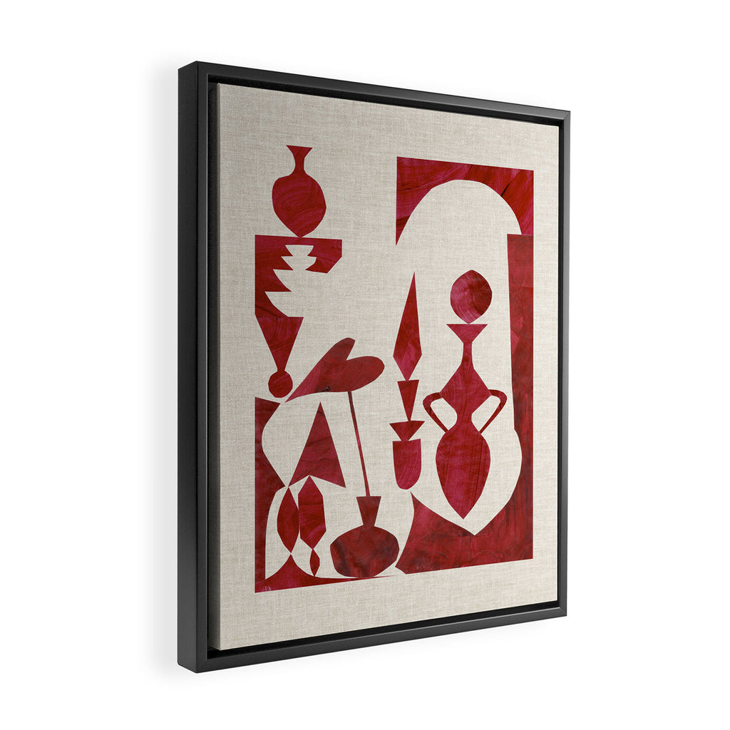 CRIMSON CABINET Framed Canvas Print Gallery Image 2