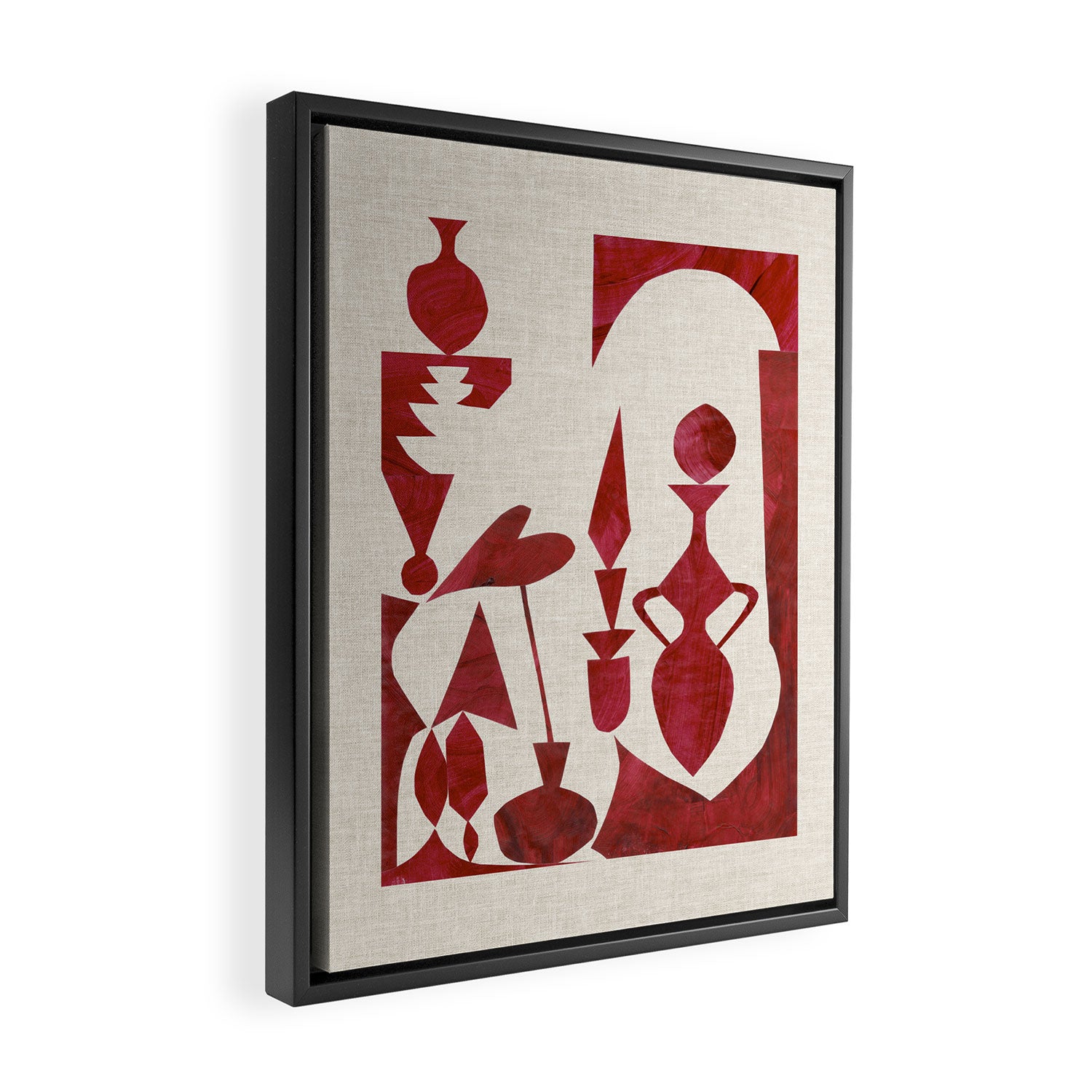 CRIMSON CABINET Framed Canvas Print Gallery Image 2