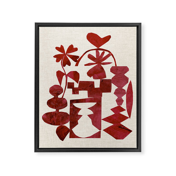 Crimson Diamond Framed Canvas Print Gallery Image 1