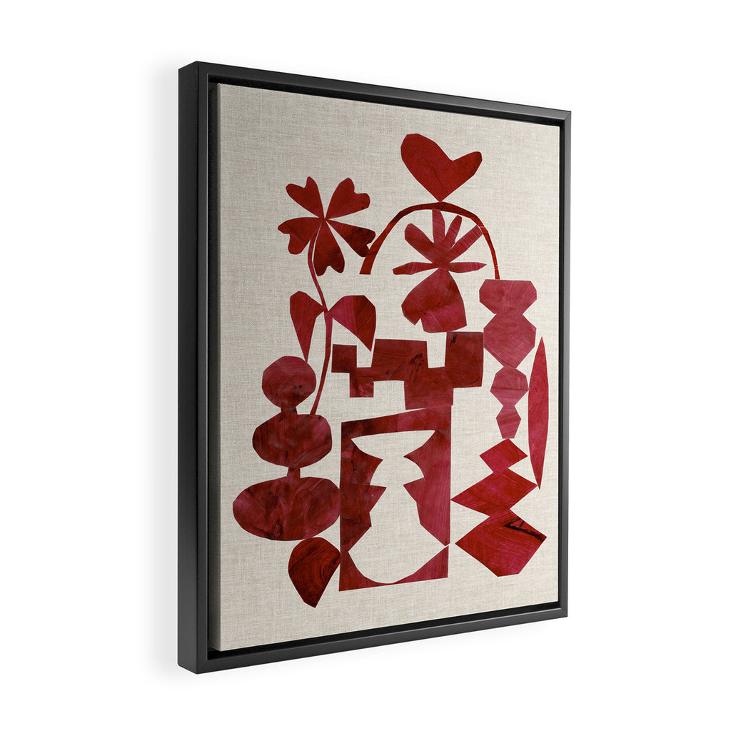 Crimson Diamond Framed Canvas Print Gallery Image 2