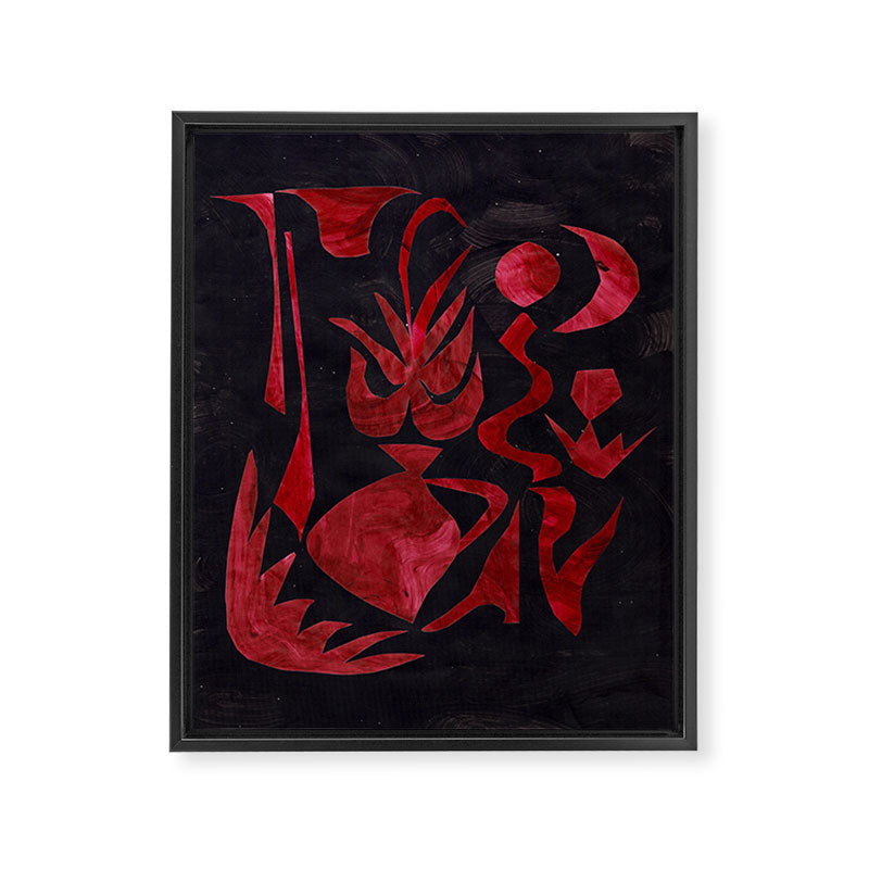 Crimson Dream In Black Framed Canvas Print Gallery Image 6