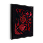 Crimson Dream In Black Framed Canvas Print Gallery Image 2